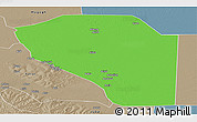 Political Panoramic Map of Bor, semi-desaturated
