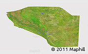 Satellite Panoramic Map of Bor, cropped outside
