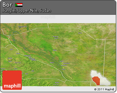 Satellite Panoramic Map of Bor