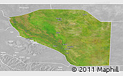 Satellite Panoramic Map of Bor, lighten, desaturated
