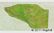Satellite Panoramic Map of Bor, lighten