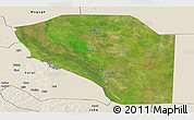 Satellite Panoramic Map of Bor, shaded relief outside