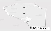 Silver Style Panoramic Map of Bor, single color outside
