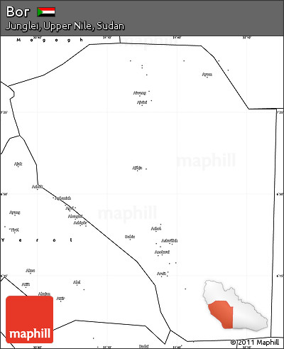 Blank Simple Map of Bor