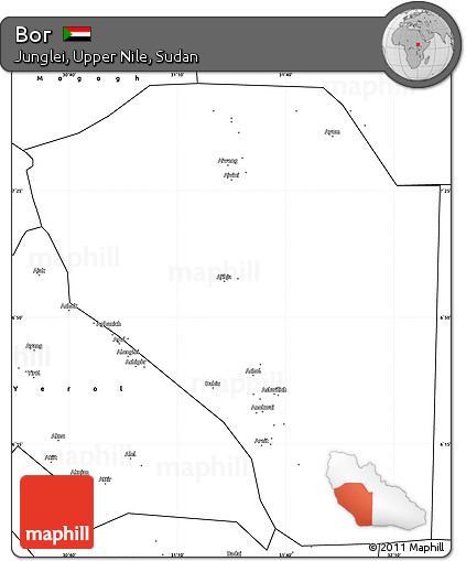 Blank Simple Map of Bor