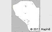 Gray Simple Map of Bor, cropped outside