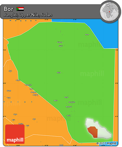 Political Simple Map of Bor