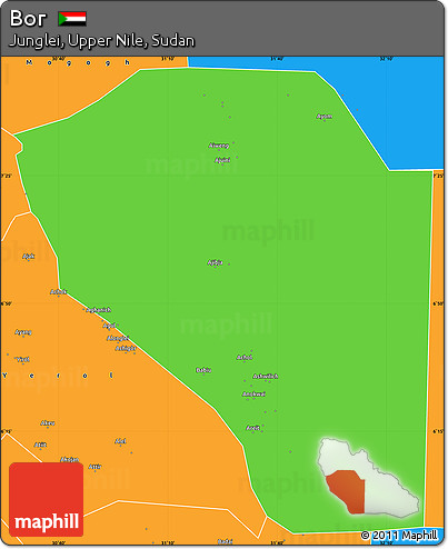 Political Simple Map of Bor