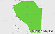 Political Simple Map of Bor, single color outside, borders and labels