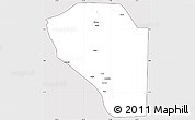 Silver Style Simple Map of Bor, cropped outside