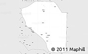 Silver Style Simple Map of Bor