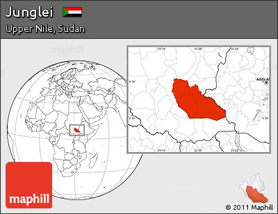 Blank Location Map of Junglei