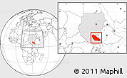 Blank Location Map of Junglei, highlighted country, within the entire country
