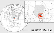Blank Location Map of Junglei, highlighted country, highlighted parent region, within the entire country