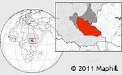 Blank Location Map of Junglei, highlighted country, highlighted parent region