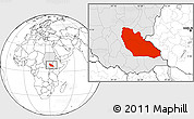 Blank Location Map of Junglei, highlighted country