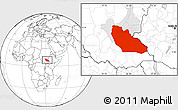Blank Location Map of Junglei, highlighted parent region