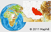 Physical Location Map of Junglei, highlighted country