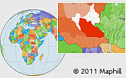 Political Location Map of Junglei, highlighted parent region