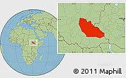 Savanna Style Location Map of Junglei
