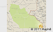 Physical Map of Junglei, shaded relief outside