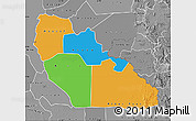Political Map of Junglei, desaturated