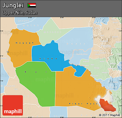 Political Map of Junglei, lighten