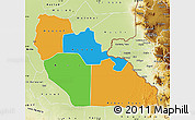 Political Map of Junglei, physical outside