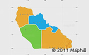 Political Map of Junglei, single color outside