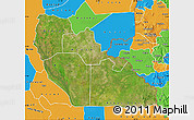 Satellite Map of Junglei, political outside