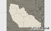 Shaded Relief Map of Junglei, darken