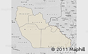Shaded Relief Map of Junglei, desaturated