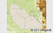 Shaded Relief Map of Junglei, physical outside