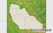 Shaded Relief Map of Junglei, satellite outside