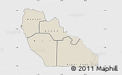 Shaded Relief Map of Junglei, single color outside