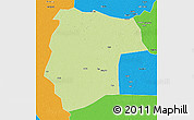 Physical 3D Map of Mogogh, political outside