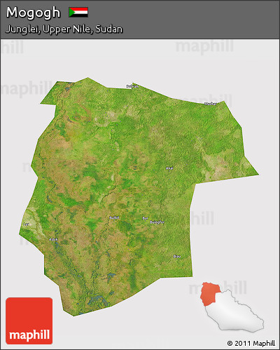 Satellite 3D Map of Mogogh, cropped outside