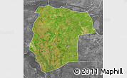 Satellite 3D Map of Mogogh, desaturated
