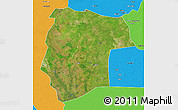 Satellite 3D Map of Mogogh, political outside