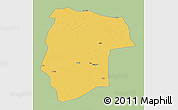 Savanna Style 3D Map of Mogogh, single color outside