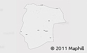 Silver Style 3D Map of Mogogh, single color outside