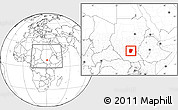 Blank Location Map of Mogogh, within the entire country