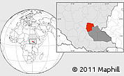 Blank Location Map of Mogogh, highlighted country, highlighted parent region