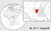 Blank Location Map of Mogogh, highlighted grandparent region