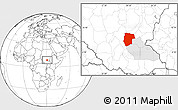 Blank Location Map of Mogogh, highlighted parent region