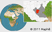 Satellite Location Map of Mogogh, highlighted country, highlighted grandparent region
