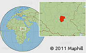 Savanna Style Location Map of Mogogh