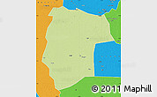 Physical Map of Mogogh, political outside