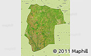 Satellite Map of Mogogh, physical outside