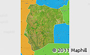 Satellite Map of Mogogh, political outside